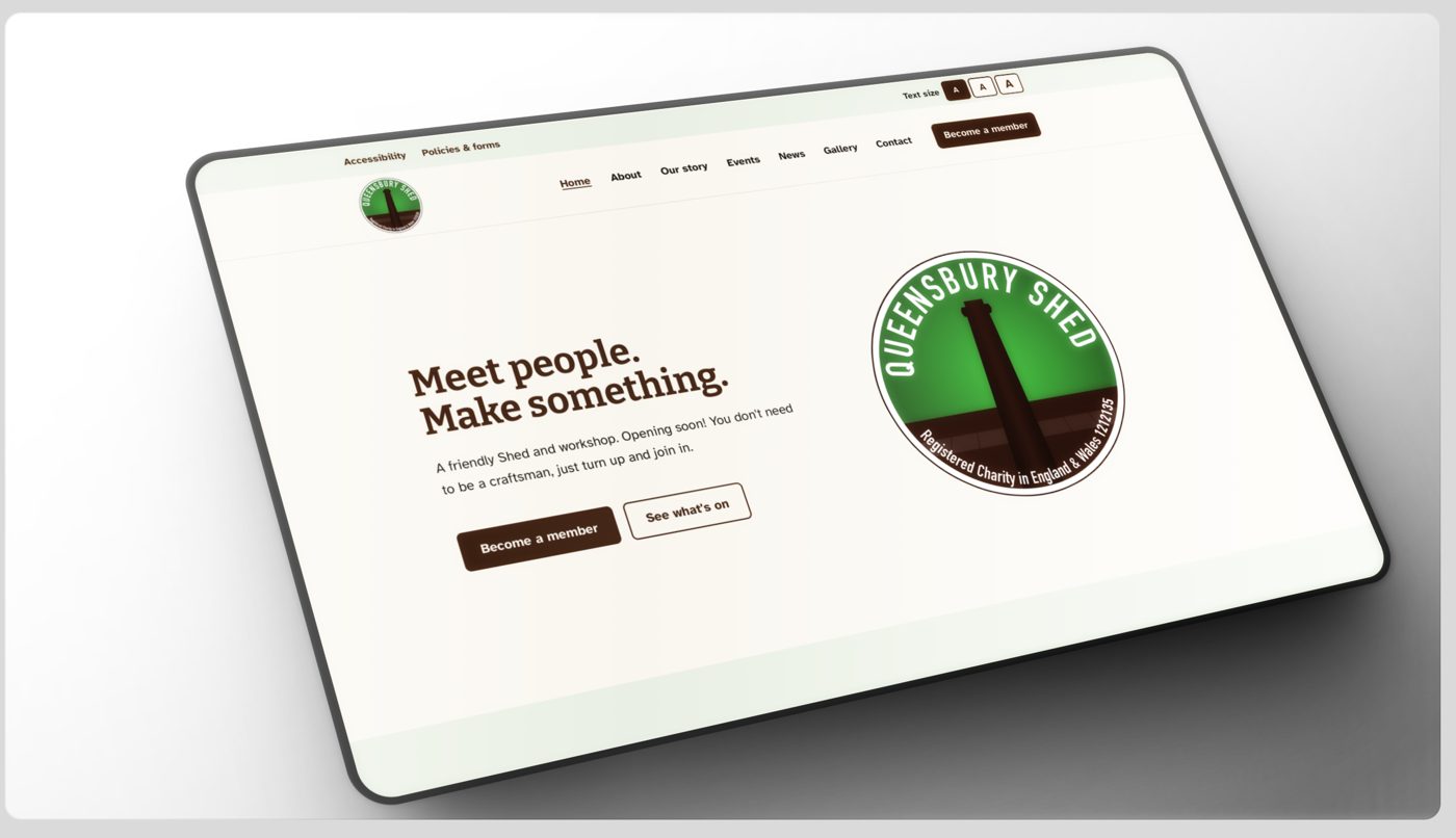 Queensbury Shed identity and website