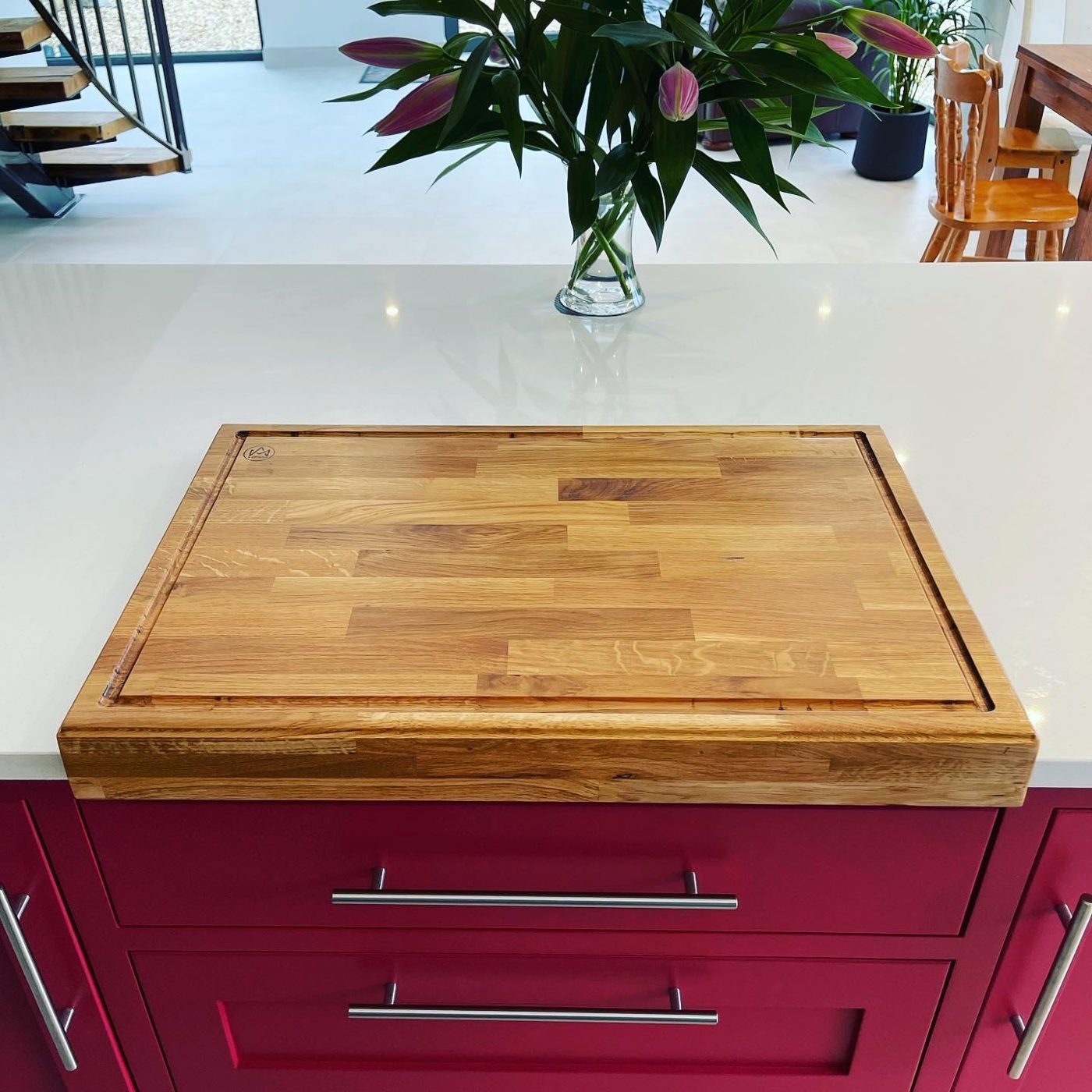 End-grain oak board